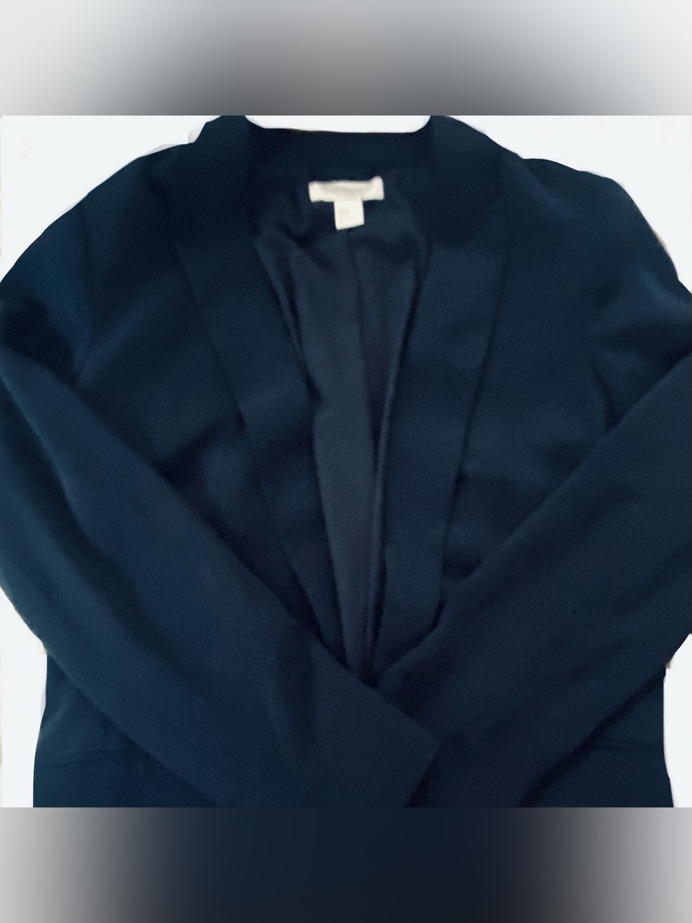 H&M Women's Navy Open-Front Blazer